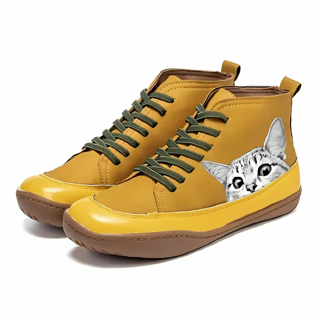 Fenna | Leather Ankle Boots for Cat Lovers