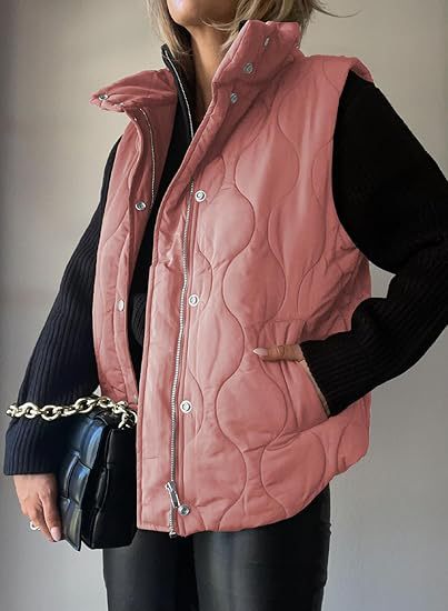 PAMMY | Puffer Button Zip Up Vest